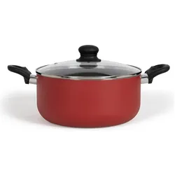 Livoo Kochtopf 24 cm, Pfanne + Kochtopf, Rot