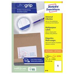 Avery-Zweckform 6119 Universal-Etiketten 210 x 297 mm Papier Weiß 30 St. Permanent haftend Tintenstrahldrucker, Laserdrucker, Farblaserdrucker, Kopierer,