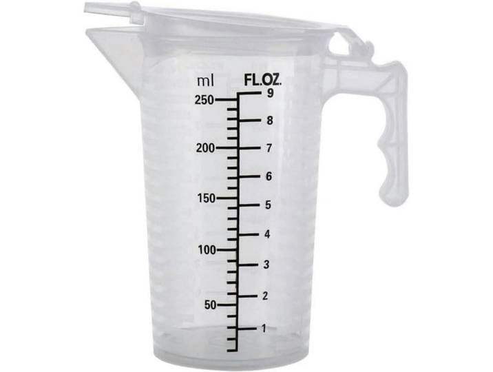 Messbecher transparent 250 ml, Transparent, Kunststoff, Backen & Backzubehör, Messbecher