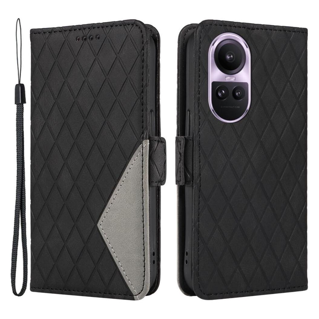 Cover-Discount OPPO Reno10 / 10 Pro - Etui Hülle Rhombus schwarz (OPPO Reno 10, Oppo Reno 10 Pro) (660156013A)