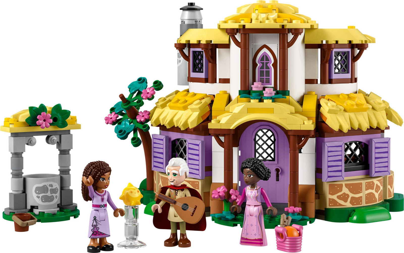 LEGO 43231 Disney Wish Asha's huisje poppenhuis met Asha, Sakina en Sabino minipoppetjes en sterrenfiguur