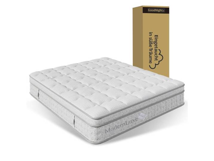 Matelas à ressorts ensachés 7 zones H3 200x140x25 cm Blanc polyester matelas confort ressorts ensachés