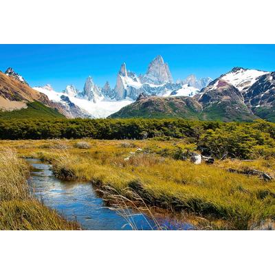 Fototapete PAPERMOON "Berge in Patagonien", bunt, B:3,5m L:2,6m, Vlies, Tapeten