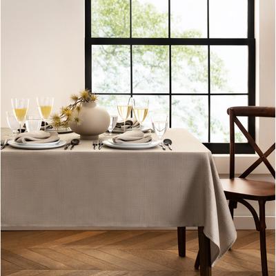 Threadmade Laurel Solid Texture Water and Stain Resistant Tablecloth