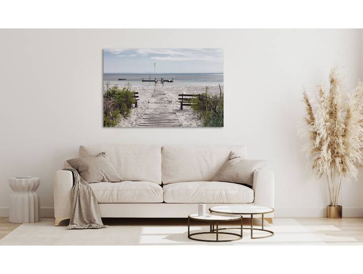 Acrylglasbild QUEENCE Erlos , weiß (farbe bild(er): weiß), B:90cm H:60cm, Bilder, Acrylglasbild, Fine Art-Print in Galeriequalität