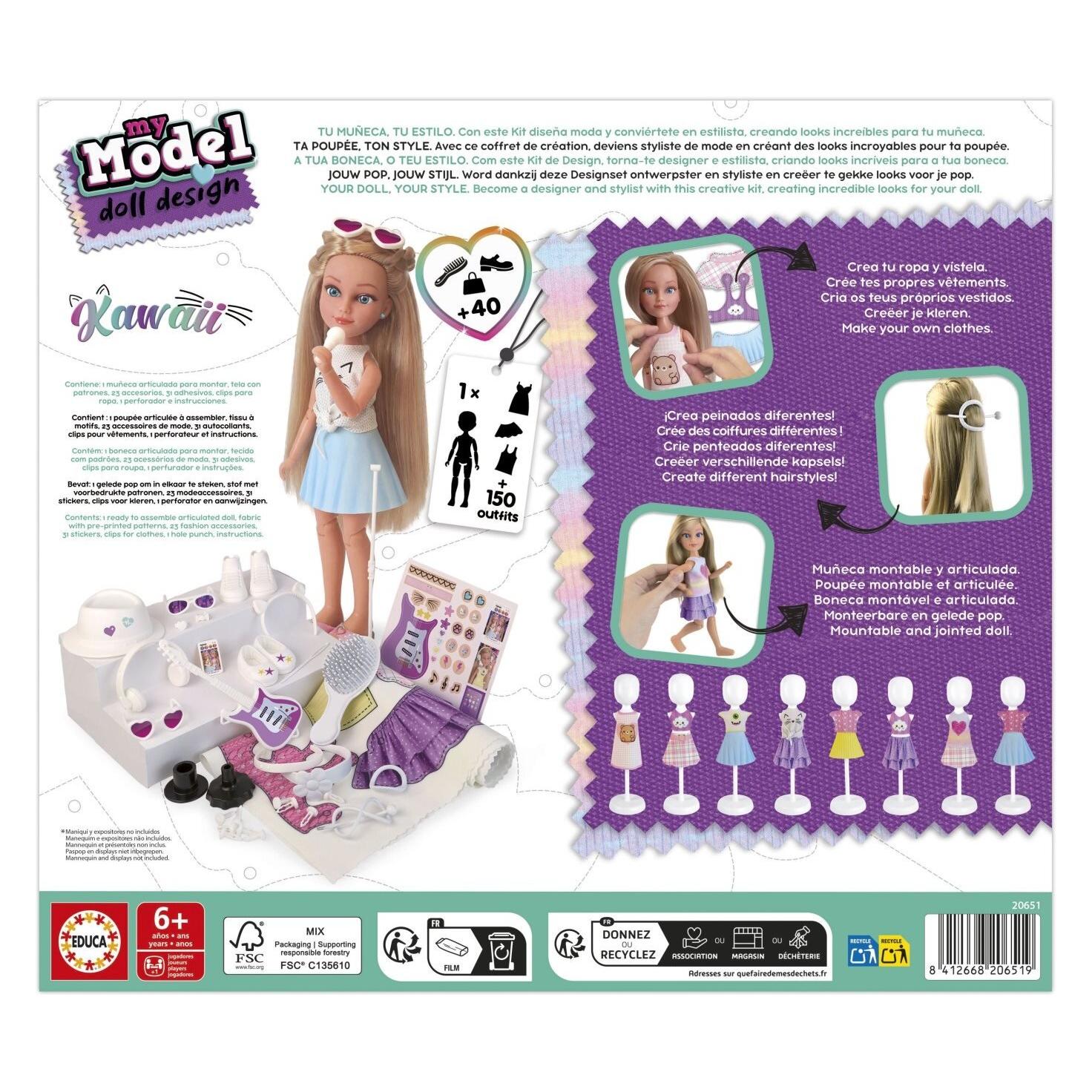 Educa Kreativset My Model Puppendesign: Kawaai (20651)
