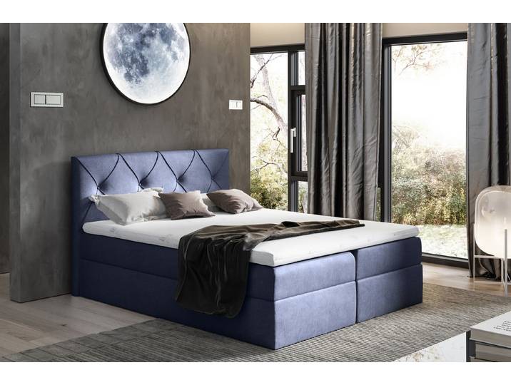 MF Design Boxspringbett Boxspringbett CRYSTAL mit Bettkasten und Federautomatik, Vorhanden