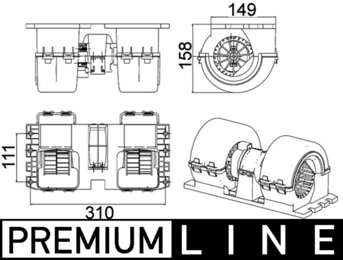 Innenraumgebläse MAHLE AB 145 000P