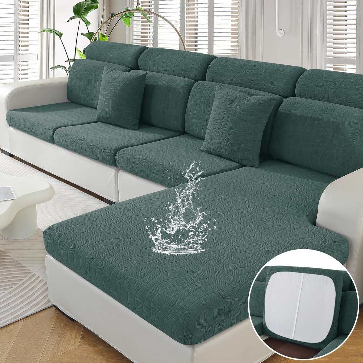 Omgoods - Waterdichte elastische hoezen voor zitkussens van de sofa