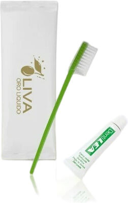 Tirolix Set 400 Pezzi Set Igiene Orale 2 Pezzi D'Olive