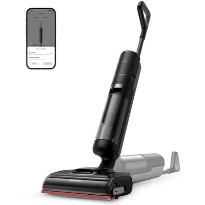 DREAME Nass-Trocken-Sauger "H15 Pro, 21.000 Pa Saugkraft, GapFree,180-Design, Selbstreinigung", schwarz, B:27,5cm H:116cm T:27,9cm, Mehrzwecksauger, Triple-Edge-Reinigung, TangleFree, App-Control, Heißlufttrocknung