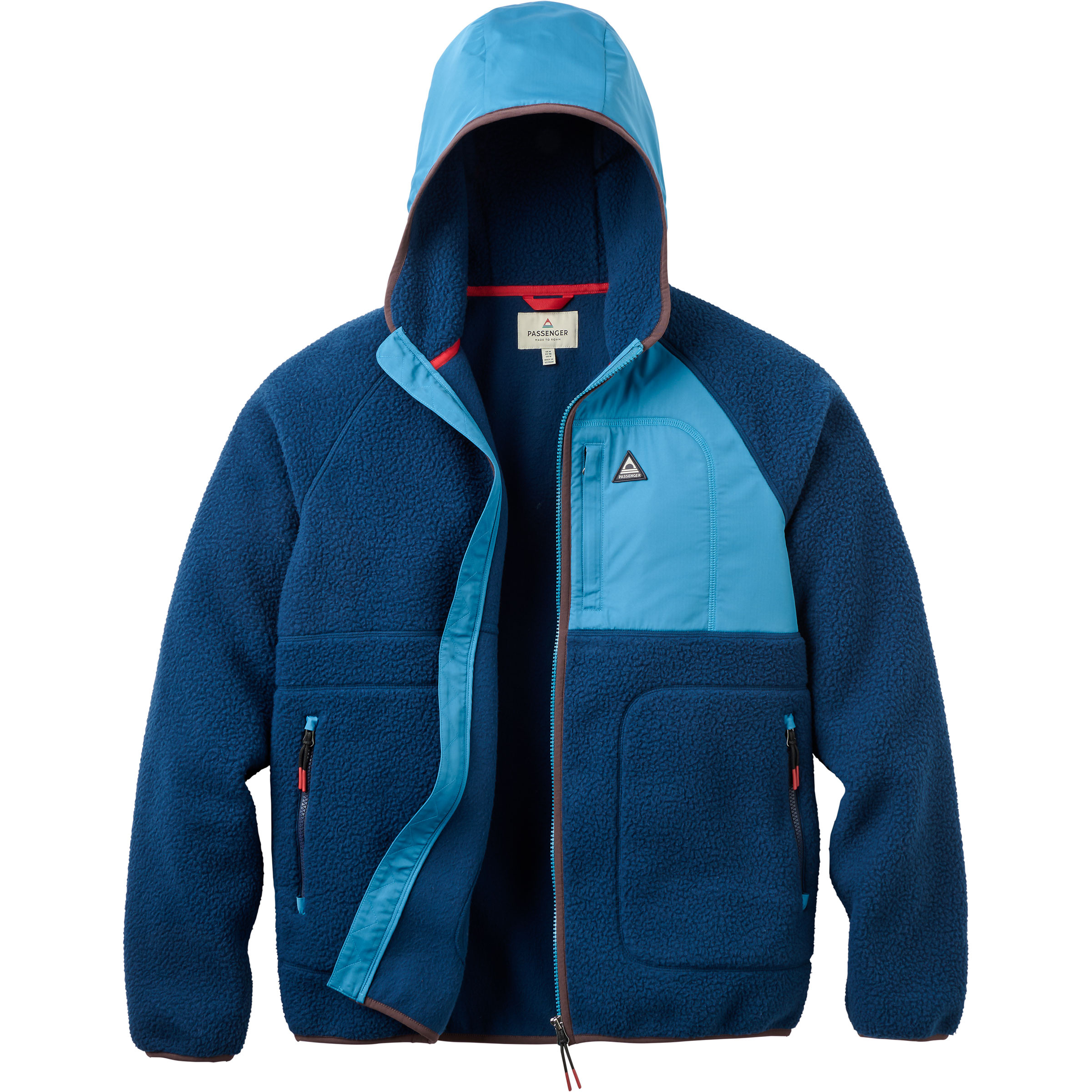 Passenger Offgrid Sherpa Fleece Herren Fleecejacke blau Größe L Lifestyle Schnell trocknend