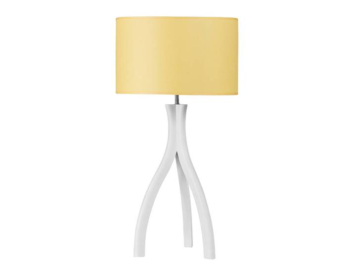 home24 Tafellamp Raahe III 35 x 66 x 35cm geel/geel linnen E27
