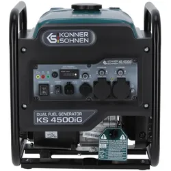 "Könner & Söhnen" Dual-Inverter-Generator KS 4500iG - 4.2kW Nennleistung - Benzin / Gas Motor - 230V