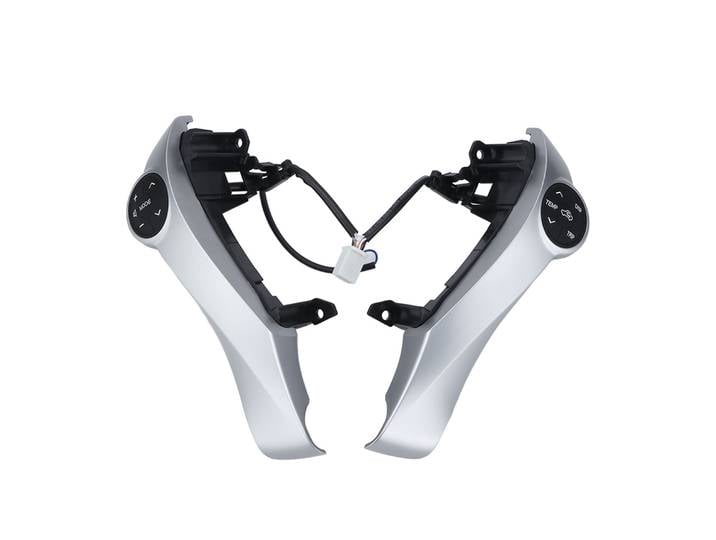 Garniture de volant ABS argentée avec boutons de commande - Multifonction pour Toyota Prius 2009-2015