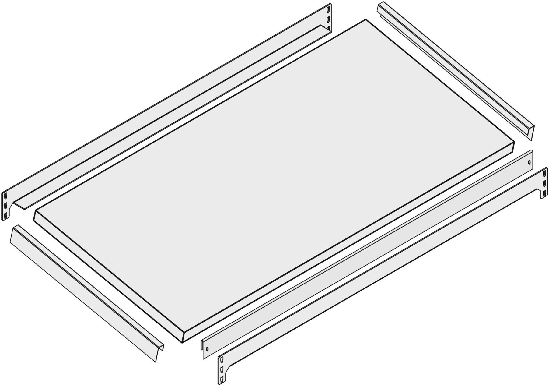 Bito Zusatzebene Set / Fachboden B1000xT600 mm schräg 100kg verzinkt (23574)