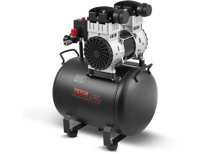 VEVOR compressor 40L luchtcompressor 125PSI perslucht 1\,25 kW fluistercompressor