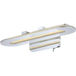 Design 5 Watt LED Wand Beleuchtung Gäste Hotel Zimmer Lampe silber Schalter Globo 68057W
