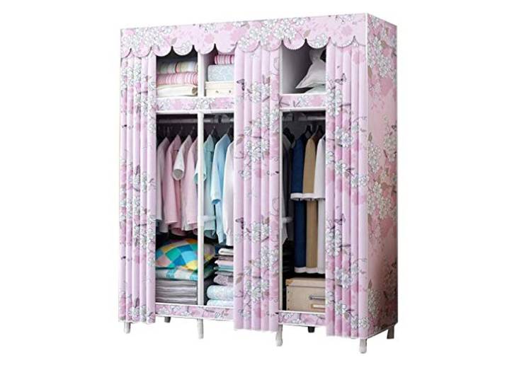 SDGBCXD Tragbarer Kleiderschrank, Lagerschrank, Standschrank, Stoffschrank, tragbarer Kleiderschrank