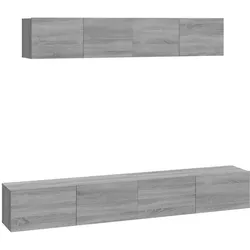 Helloshop26 - 4-teiliges Sonoma-Möbelset aus Holzwerkstoff (Schrank Sideboard TV-Ständer Wohnzimmer Schlafzimmer Lounge) - 02_0024837