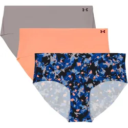 3er Pack UNDER ARMOUR Pure Stretch No-Show Print Hipster Damen 833 - flare orange M