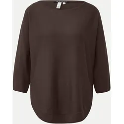 Strickpullover mit 3/4 Fledermausärmeln Braun L