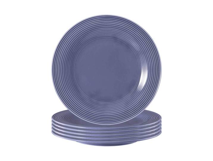 Seltmann Weiden Frühstücksteller Beat Color Glaze Fliederblau ø 23,3 cm 6er Set, Violett, Keramik, Rund, Geschirr, Teller