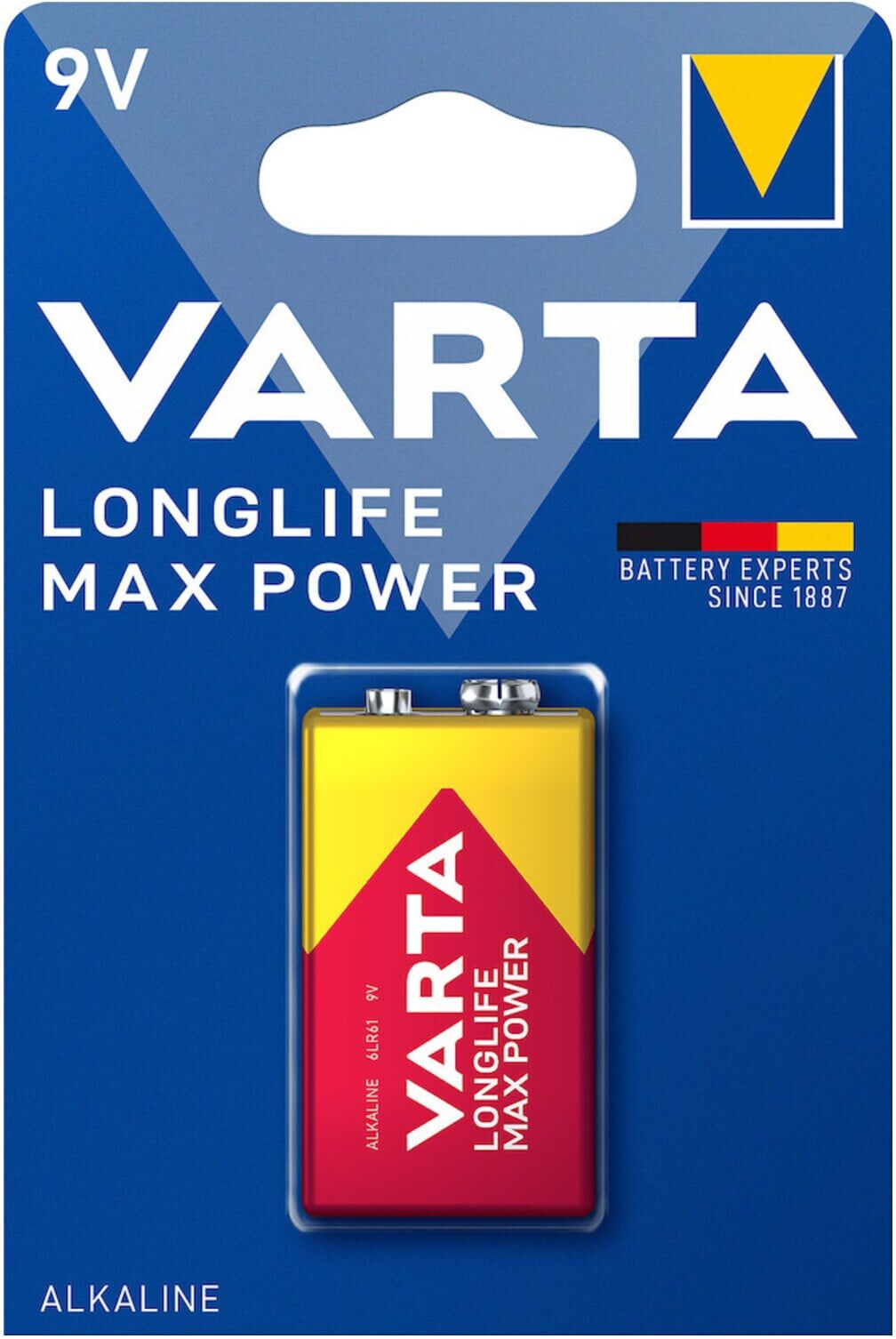 Cons.Varta Batterie Longl.MaxPow. E E-Block, 6LR61,Al-Mn 4722 Bli.1 (04722101401)