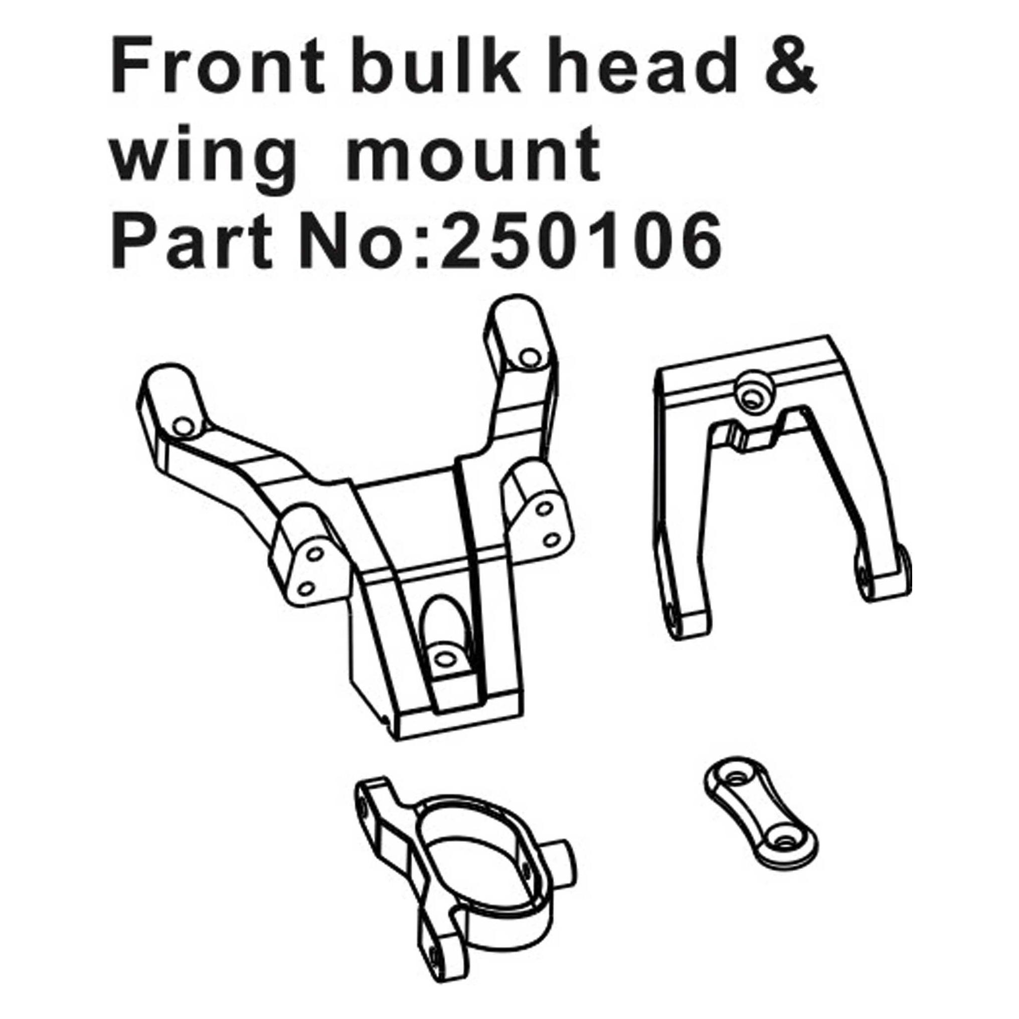 Hobby Plus RC Front Bulk Head & Wing Mount Set (HBP250106)