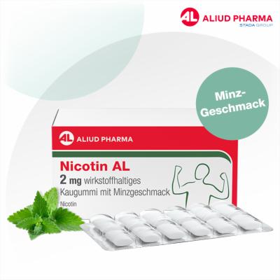 ALIUD Pharma GmbH NICOTIN AL 2 mg wirkstoffh.Kaugummi mit Minzgeschm 96 St 20335642