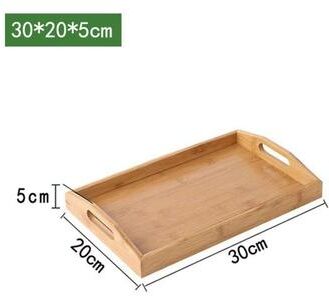 Inspired Finds Rectangular Retro Bamboo Storage Tray For Home Organization 11.81x7.87x1.97in