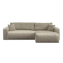 ECKSOFA PRESTIGE SOFT mit Schlaffunktion und Bettkasten, Tilia 08