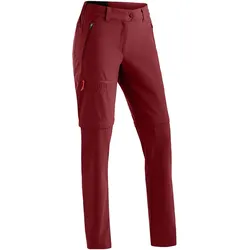 Maier Sports, Damen, Outdoorhose, Nata Zip Loop Zip Off (3XL), Rot