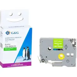 G&G 16826 Etiketten erstellendes Band Weiss auf Grün TZe