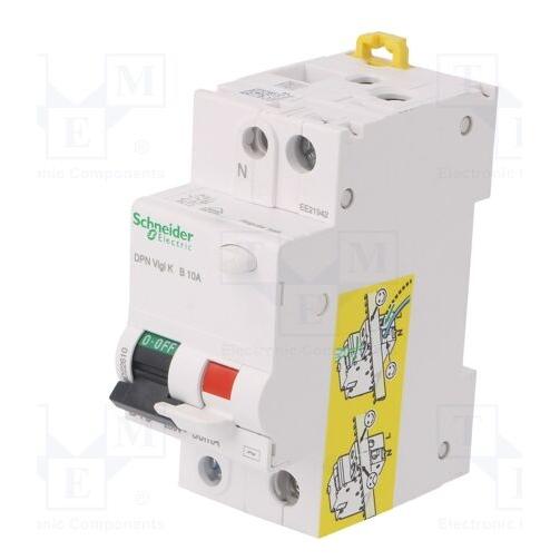 No Name Schneider Electric Wyłącznik kombinowany K60 DPNVigiK-B10-30-AC B 10A 1N-biegunowy 30 mA typ AC A9D (A9D22610)