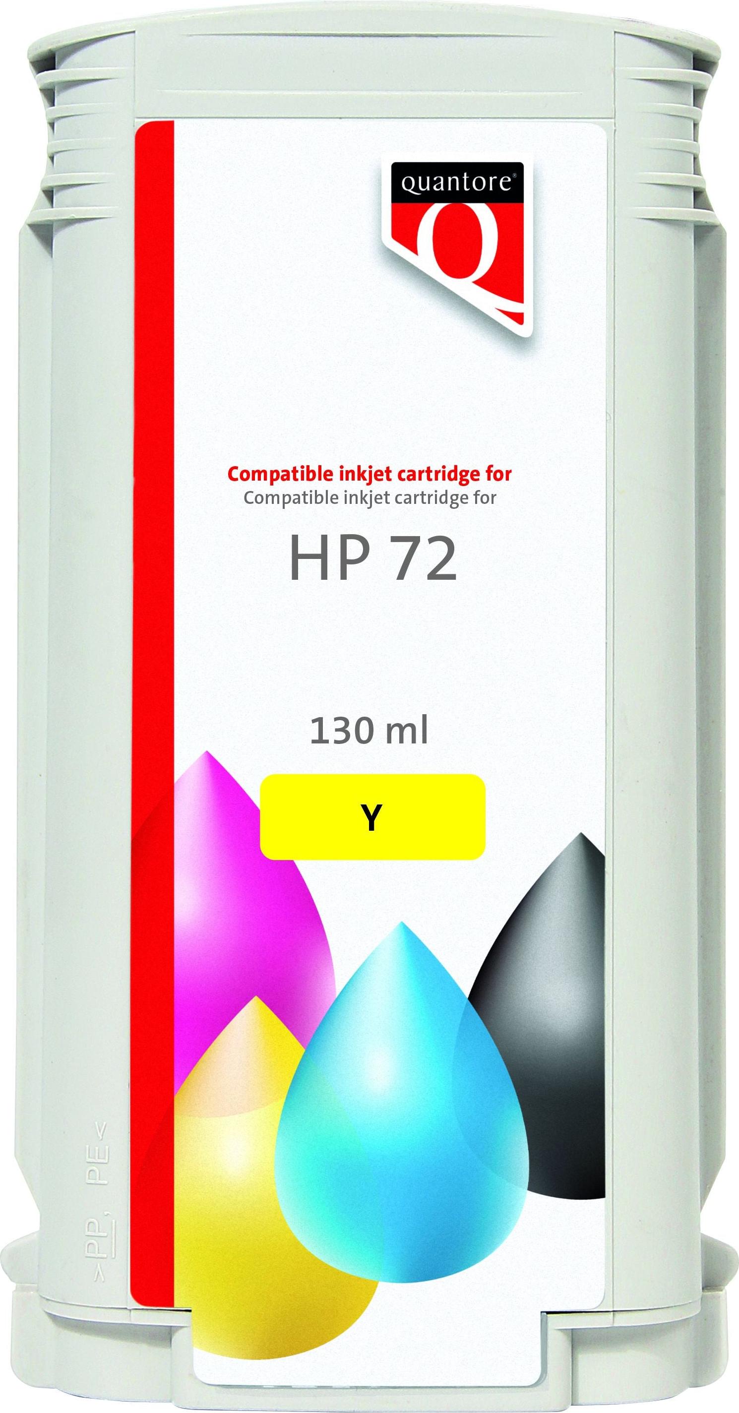Quantore - Tintenpatronen-Alternative für 72 C9373A gelb | 12 Stück