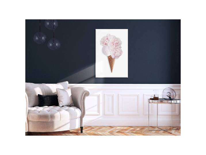 Tableau déco Flower Flavor Lin Blanc 40 x 60cm