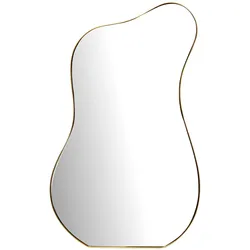 WANDSPIEGEL Asymmetrisch Metall Gold 60x100 cm Moderner Rahmen