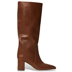 Twinset für Damen. 262TGT052 Hohe Stiefel aus braunem Leder (40), 5 bis 8 cm, Keine, Lässig