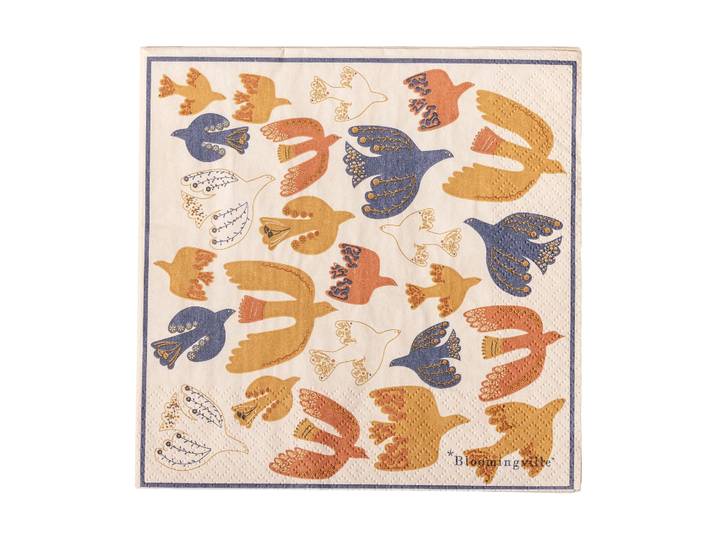 Bloomingville Serviette en papier Anniversary, lot de 20 Jaune