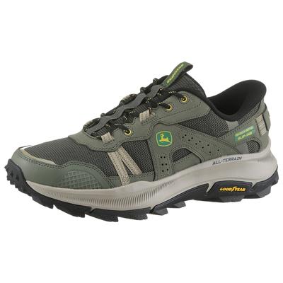 Slip-On Sneaker SKECHERS "EQUALIZER 5.0 TRAIL JOHN DEERE-HARVESTER", Herren, Gr. 41, grün, Leder, Mesh, Schuhe, Schnürschuh mit John Deere Collaboration, Topseller