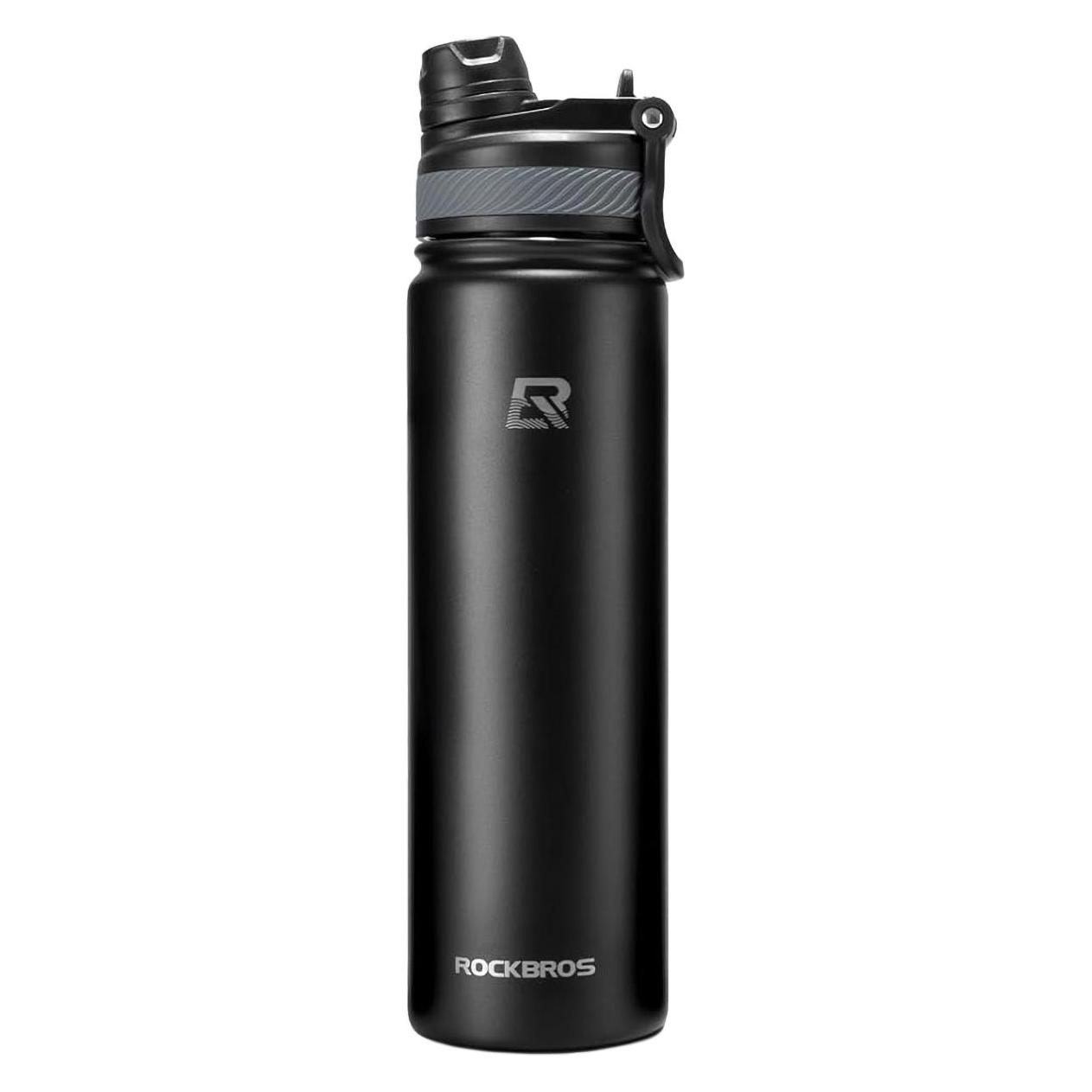 Rockbros 35210029002 Fahrrad-Thermoflasche für Getränke 620 ml - Schwarz (0.65 l) (1701423730)