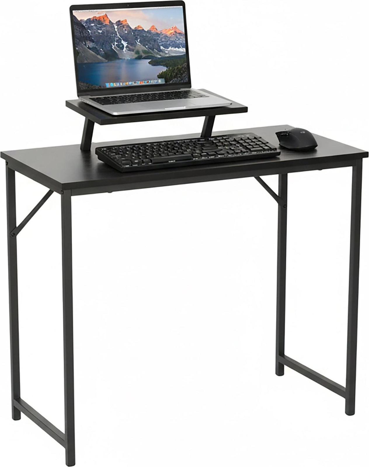 Northix computerbureau met plank voor thuiswerkplek, zwart