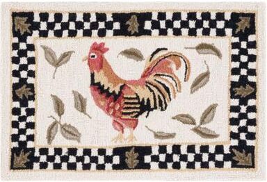 SAFAVIEH Hand-hooked Vintage Poster Ariadni Rooster Wool Rug..