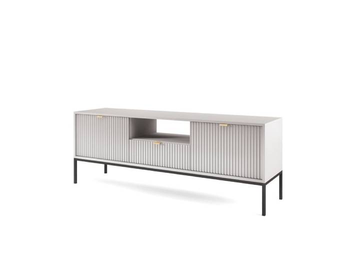 Meuble TV coloris gris 154 x 39 x 56 cm