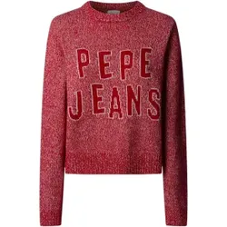 Pepe Jeans für Damen. PL702270 Roter Pandora-Pullover (XS), Lässig, Acryl, Langarm, Nachhaltig