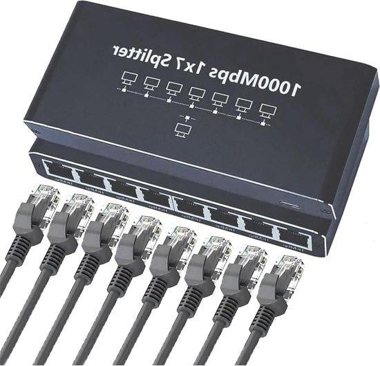 8-poorts Gigabit Netwerk Switch voor het uitbreiden van je internetverbinding