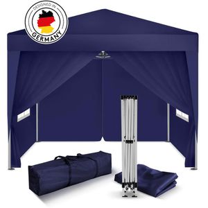 Kronenburg Pavillon 311, blau, 2 x 2m, höhenverstellbar, wasserdicht, faltbar