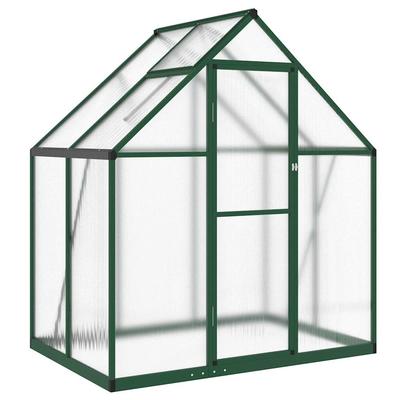 Helloshop26 - Gewächshauszelt für Pflanzen Blumen und Gemüse mit Grundrahmen 169 x 114 x 195 cm grünes Aluminium