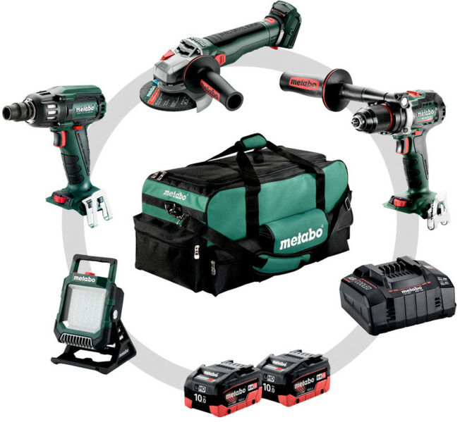 Kit d'outils sans fil Metabo 4.3.2 18 VBS 18 LTX BL I + SSW 18 LTX 400 BL + WB 18 LT BL 11-125 Q + BSA 18 LED 4000 ; Carton (685209000)